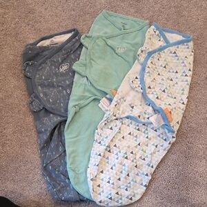 SwaddleMe Sleep Sacks - Teal and Gray